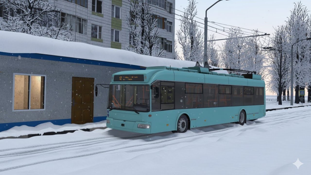 поездка на Бкм 32100D по 12 автономному маршруту по карте Балаково (Atroll)