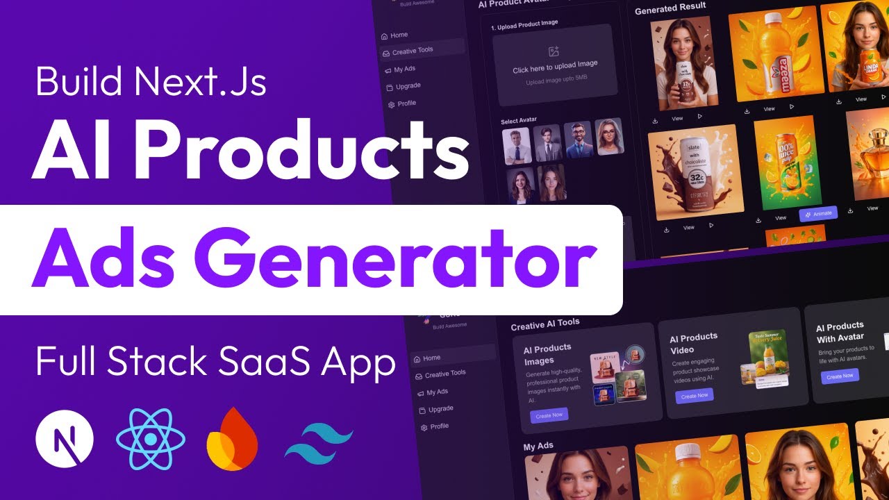 Build & Deploy AI Product Ads Generator | Next.js + React + TypeScript + Firebase + ImageKit ⚡