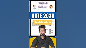 GATE 2026 Notification Released (Know GATE 2026 Important Dates)