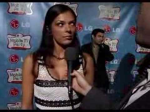 Adrianne Curry talks to Matthew Schellhas at LG Mo...