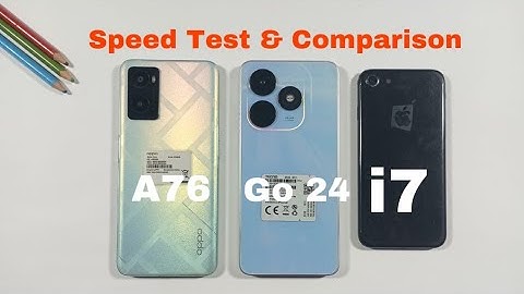 iPhone 7 Vs Tecno Spark Go 2024 vs Oppo A76 Speed test And Comparison