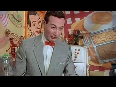 A full minute of a closeup of a dog chowing down wet food on TV? | Pee-wee's Playhouse