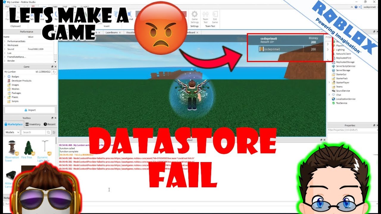 Roblox Lets Make A Game Failed Datastore 1 Hour Of Me Messing Up Youtube - game datastore roblox