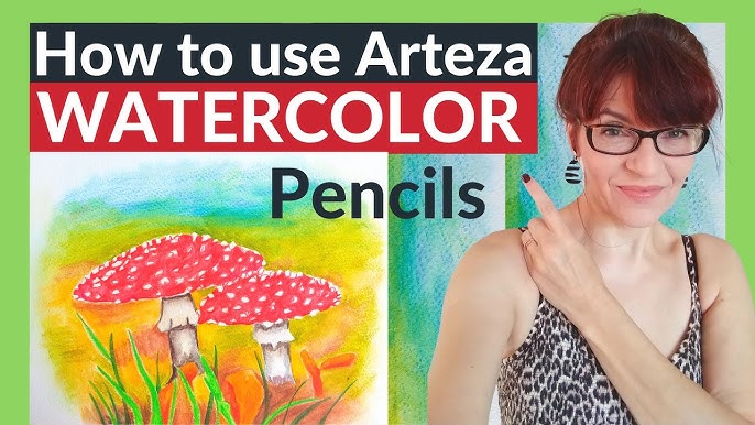 Watercolor pencil painting tutorial for beginners 