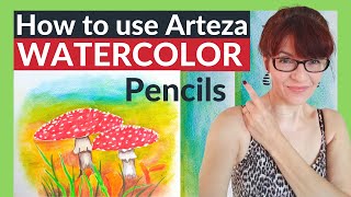 How To Use Arteza Watercolor Pencils (Toadstool Tutorial!)