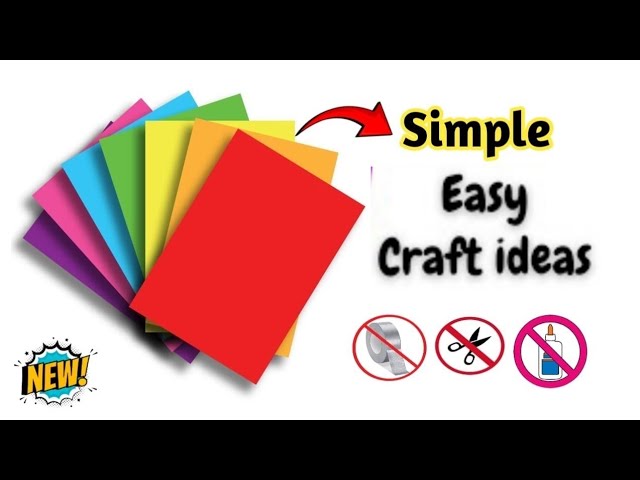 how to make paper craft without glue ll Craft ideas with paper