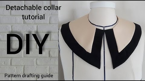 DIY, How to make detachable collar. Tutorial 18 (pattern drafting)