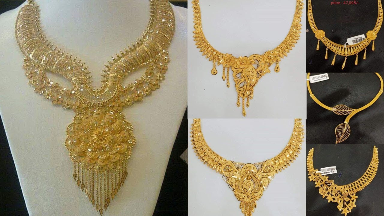 Wedding gold necklace design - Jewelry Dekho