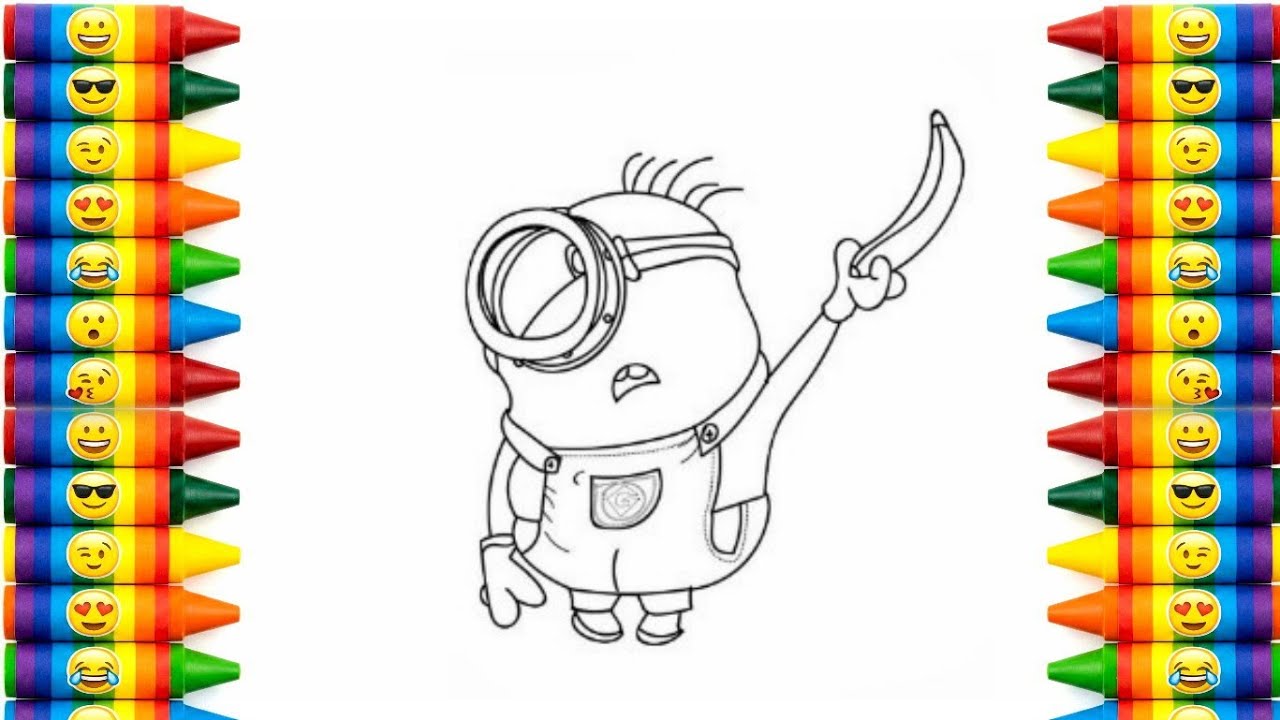 Научитесь рисовать миньонов 💛 | Рисование для детей: простые раскраски