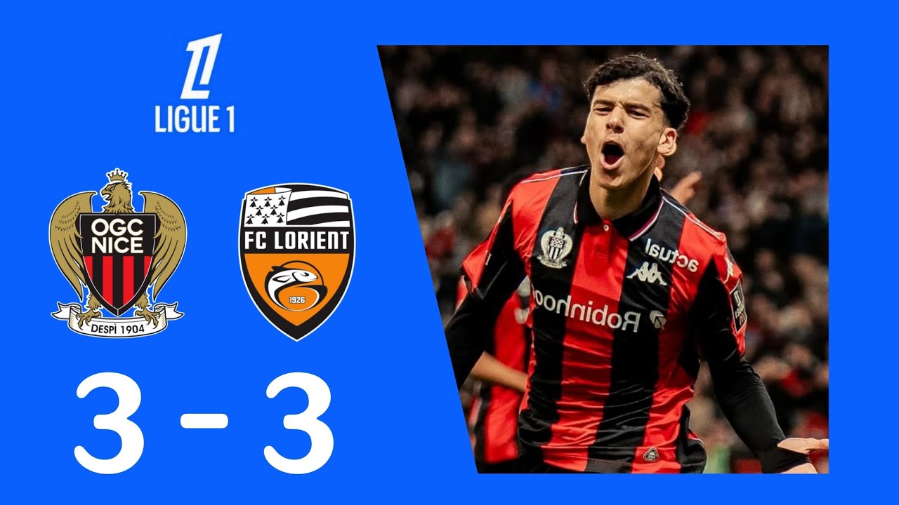 OGC Nice contre FC Lorient (3-3) RÉSUMÉ ET BUTS | Ligue 1 2025/26 | Match résumé aujourd'hui !