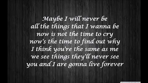 Live Forever Lyric Video version - Lyric Video performance video thumbnail