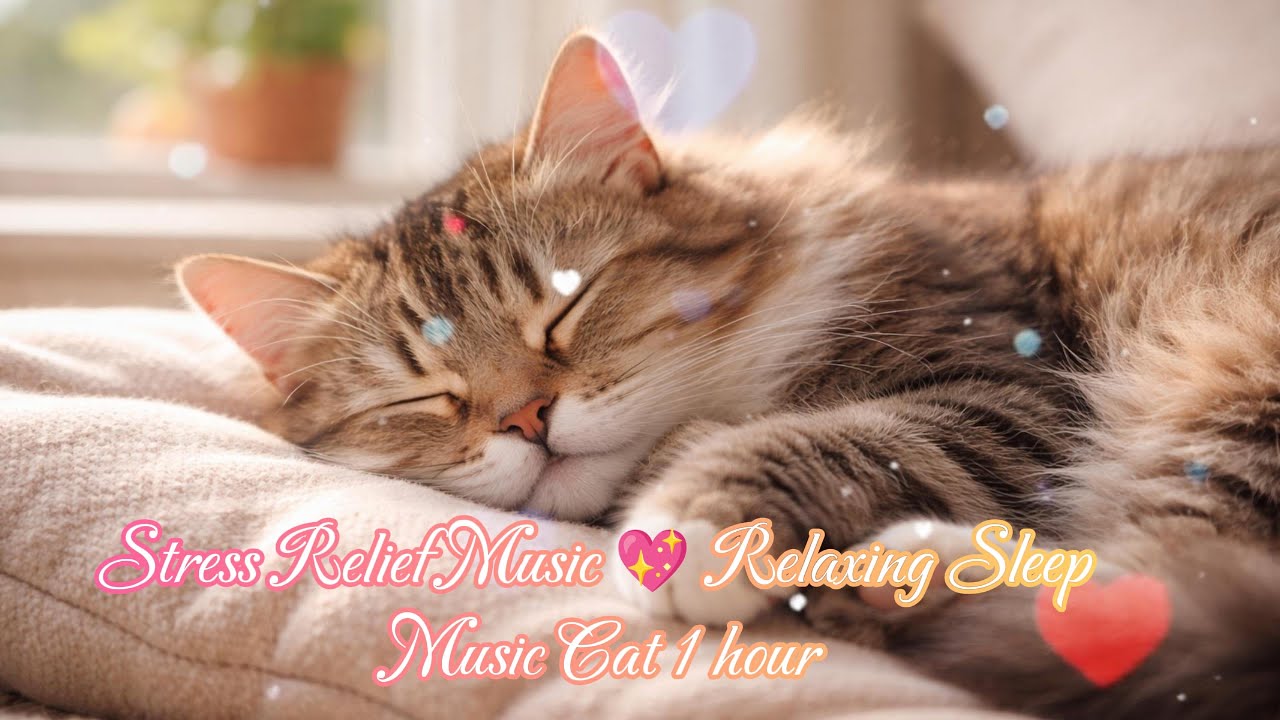 Stress Relief Music 💖 Relaxing Sleep Music Cat 1 hour music No20251219 