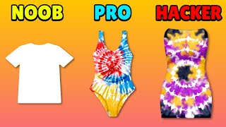 NOOB vs PRO vs HACKER - Tie Dye (Teñido con nudos) screenshot 1