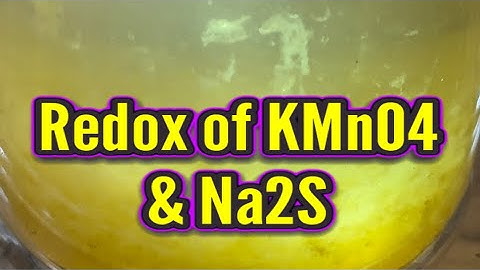 Redox of KMnO4 & Na2S in RamZland!⚗️ 3Na2S+2KMnO4+6H2O → 3S+2MnO2+6NaOH+2KOH #STEM #RamZland