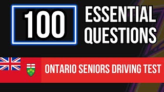 Ontario Seniors Driving Test 2026 (100 Essential Exam Questions)