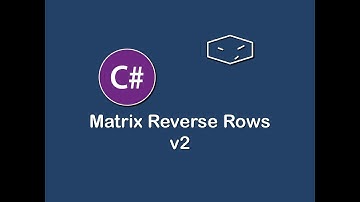 matrix reverse rows v2 in c#