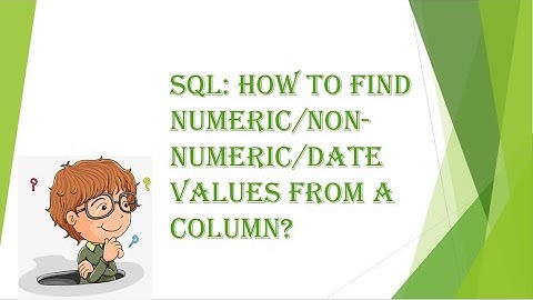 Oracle– How to Find Numeric/Non-Numeric/Date values From a Table Column?