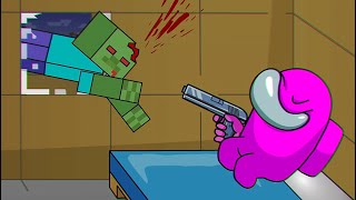 Zombie night attack | Minecraft | Among Us by Binaziz animation 21,385 views 11 months ago 44 seconds