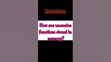 How are recursive function stored in memory? #short #shorts #programming #question #excercise #new