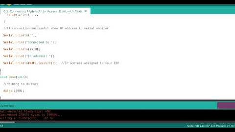 NodeMCU ESP8266 Static IP