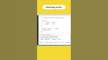 Replacing Dictionary items - Python | Learning Section