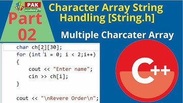 C Programming: Character Array and String Handling (Multiple Character Array)[Part 02]