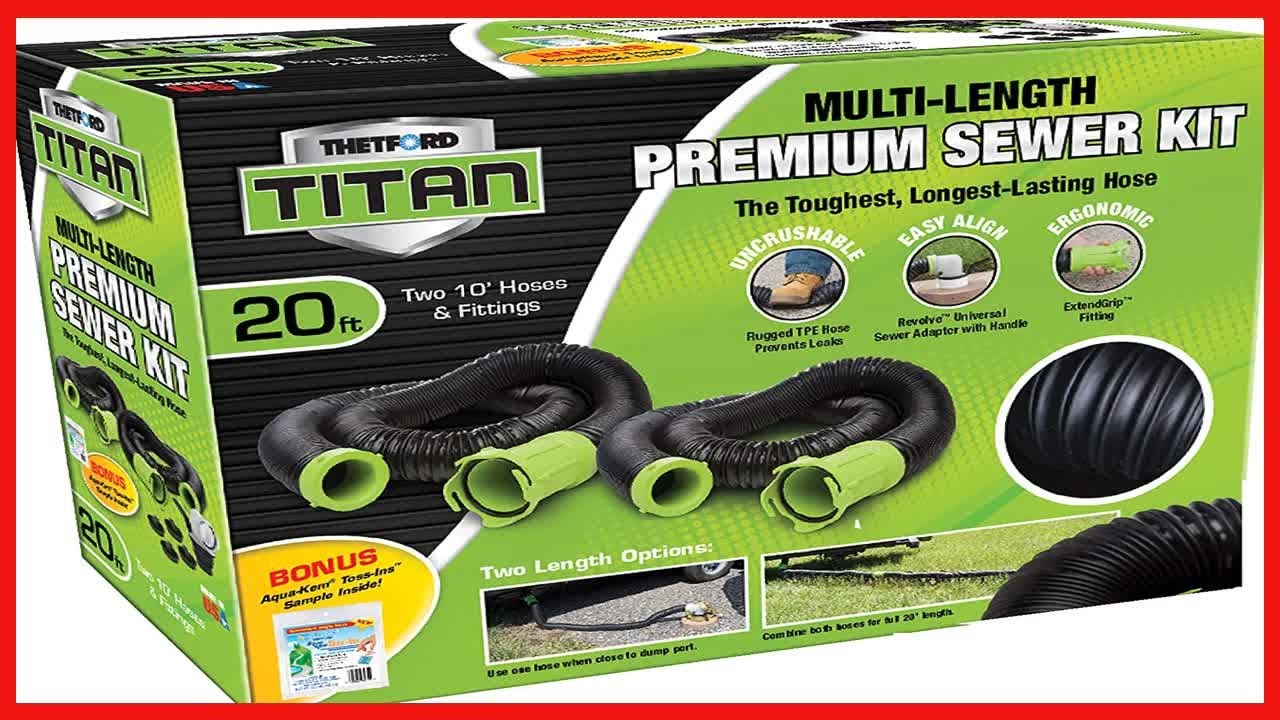 Kit De Tuyau D'égout Pour Camping-car / Van - Tuyau Pliable Réglable, Longueur Variable, Pour Vidange Eaux Grises