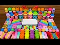 Mixing clay,beads,store bought and more itno GLOSSY slime !!!Satisfying Video #99