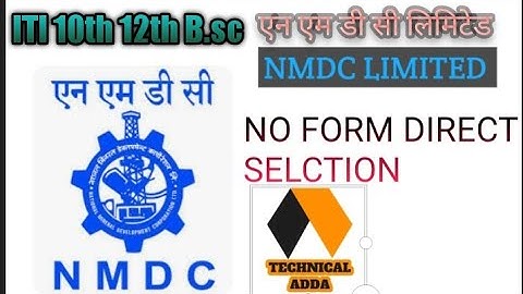 ITI 10th 12th B.sc । NMDC APPRENTICE 2022 । WALK IN INTERVIEW