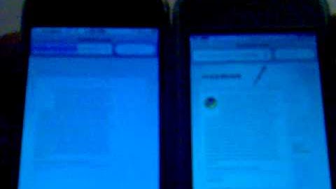 iPhone 2g vs. iPhone 3gs simple browser test