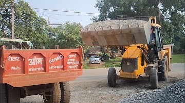 New Jcb 3dx Backhoe Loader Machine Loading Mud In Mahindra and Swaraj Tractor | Up Br Tractors Arun