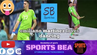 emiliano martínez loves dancing||dancing after saves😀 #emiliano, #messi #fifaworldcup