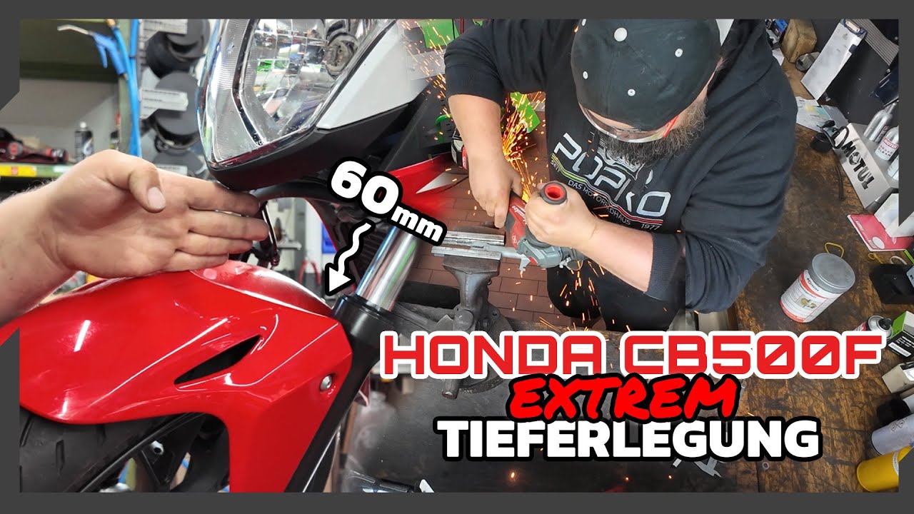 Extreme Honda CB500F Tieferlegung: Der Meister zeigt, wie es geht! • Popko das Motorradhaus