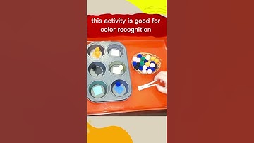 Pompom Color Sorting Activity For Preschoolers #preschool #finemotor #shorts #shortsvideo #ytshorts