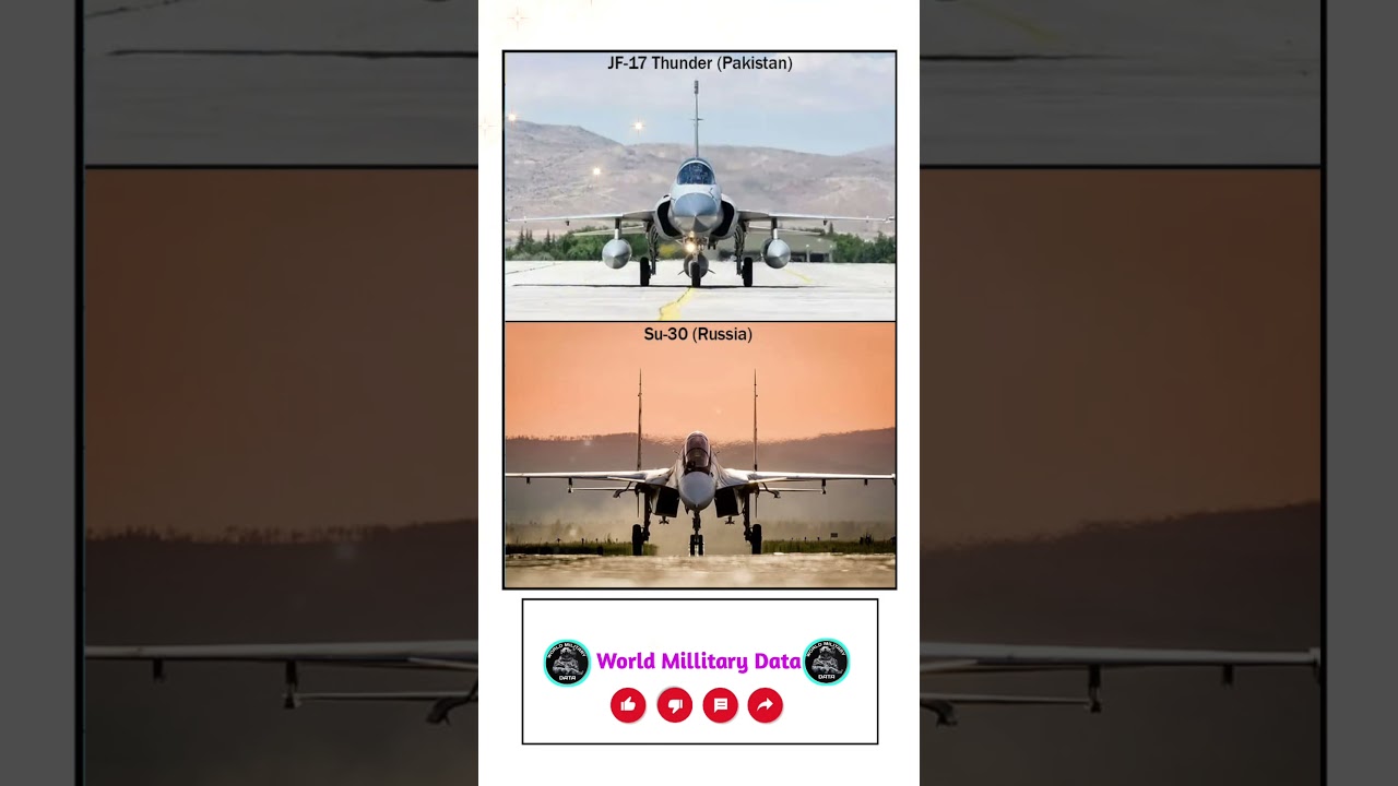 Aircraft Specification Comparison: JF-17 Thunder vs Su-30 
