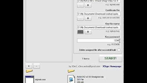 use xsign to sign symbian apps