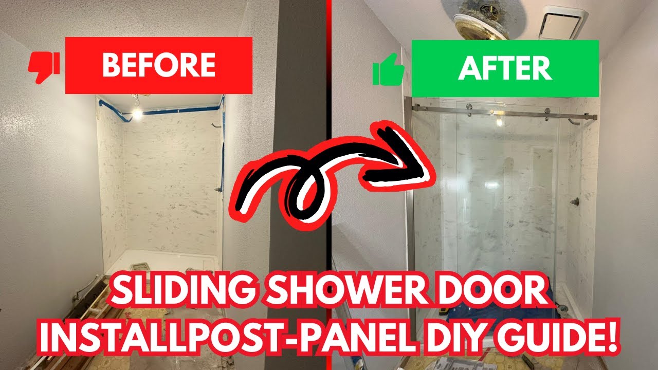 How To Install A Sliding Glass Shower Door After The Shower Wall Panels ...