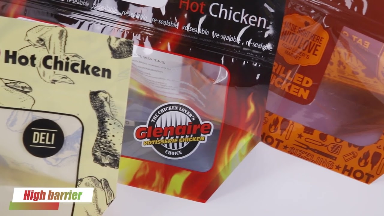 Custom plastic roast chicken bag