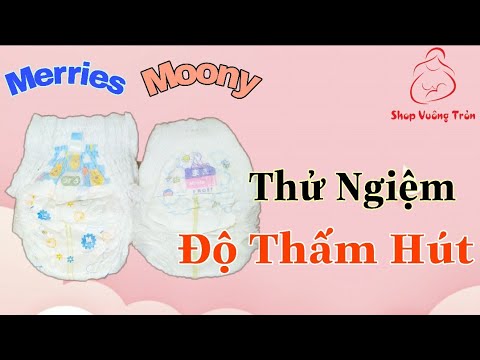 Video Thử nghiệm khả năng thấm hút Moony và Merries l Shop... - youtube