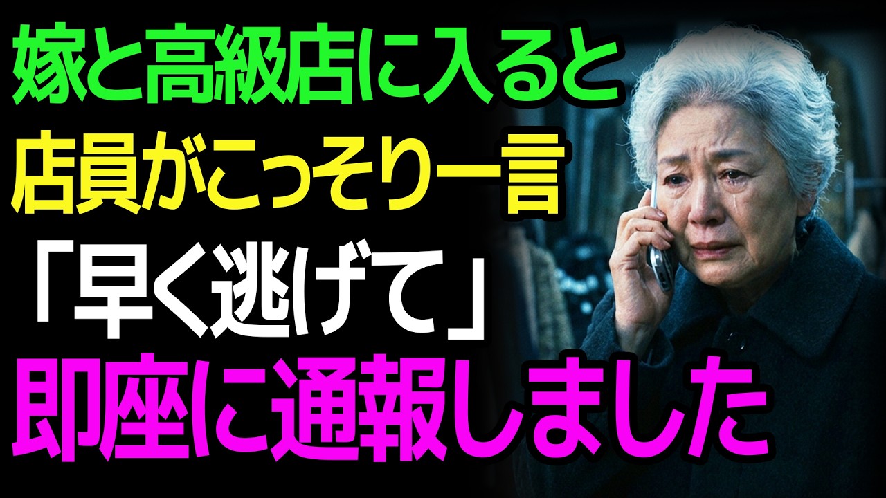 嫁と高級ブランド店に入ったら 店員がこっそり話しかけてきた 「お客様、早く逃げてください」 驚いてその場で通報しました