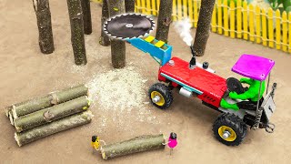 Diy tractor making mini wood saw machine science project / diy tractor / @Sanocreator / @Sunfarming