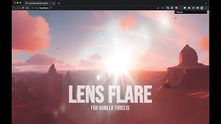 Threejs Lens Flare Vanilla Javascript