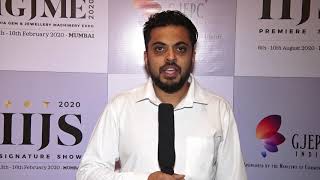 Mr. Vishal Zadafiya From Hari Krishna Exports At Iijs Exhibitors Meet Mumbai