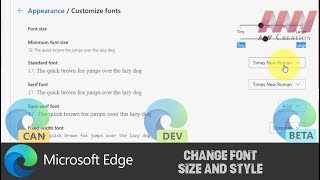 How to Change Font Size and Style in Microsoft Edge Chromium