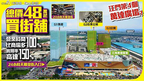江門江海萬達廣場 | 24小時天幕金街 | 總價48萬起連租約出售 | 營業時間比商場多100% | 實用率高達150%【寰宇筍盤 | 上市公司附屬的大灣區物業專家】商舖 投資大灣區 粵港澳大灣區 - 天天要聞