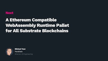 Polkadot Decoded 2021: Ethereum Compatible WebAssembly Runtime Pallet for All Substrate Blockchains