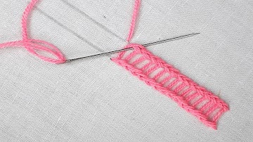 Basic Ladder Stitch Design Video Tutorial | Hand Embroidery Ladder Stitch