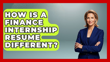 How Is A Finance Internship Resume Different? - Job Success Network
