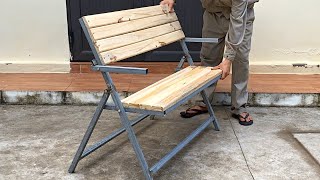 DIY  Great Craftsman's Ideas // How to Make a Smart Folding Chair // Metal Smart Folding Utensils !