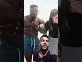 professional bodybuilder and girl reaction 😱 #youtubeshorts #bodybuilding #fitness #gym